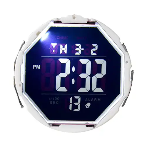 Elektroniczny mechanizm zegarka LCD Pure Display LED emitujący światło